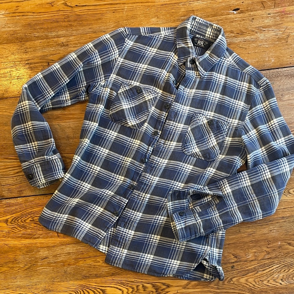Ralph Lauren Double RL Navy / Gray Checkered Shirt